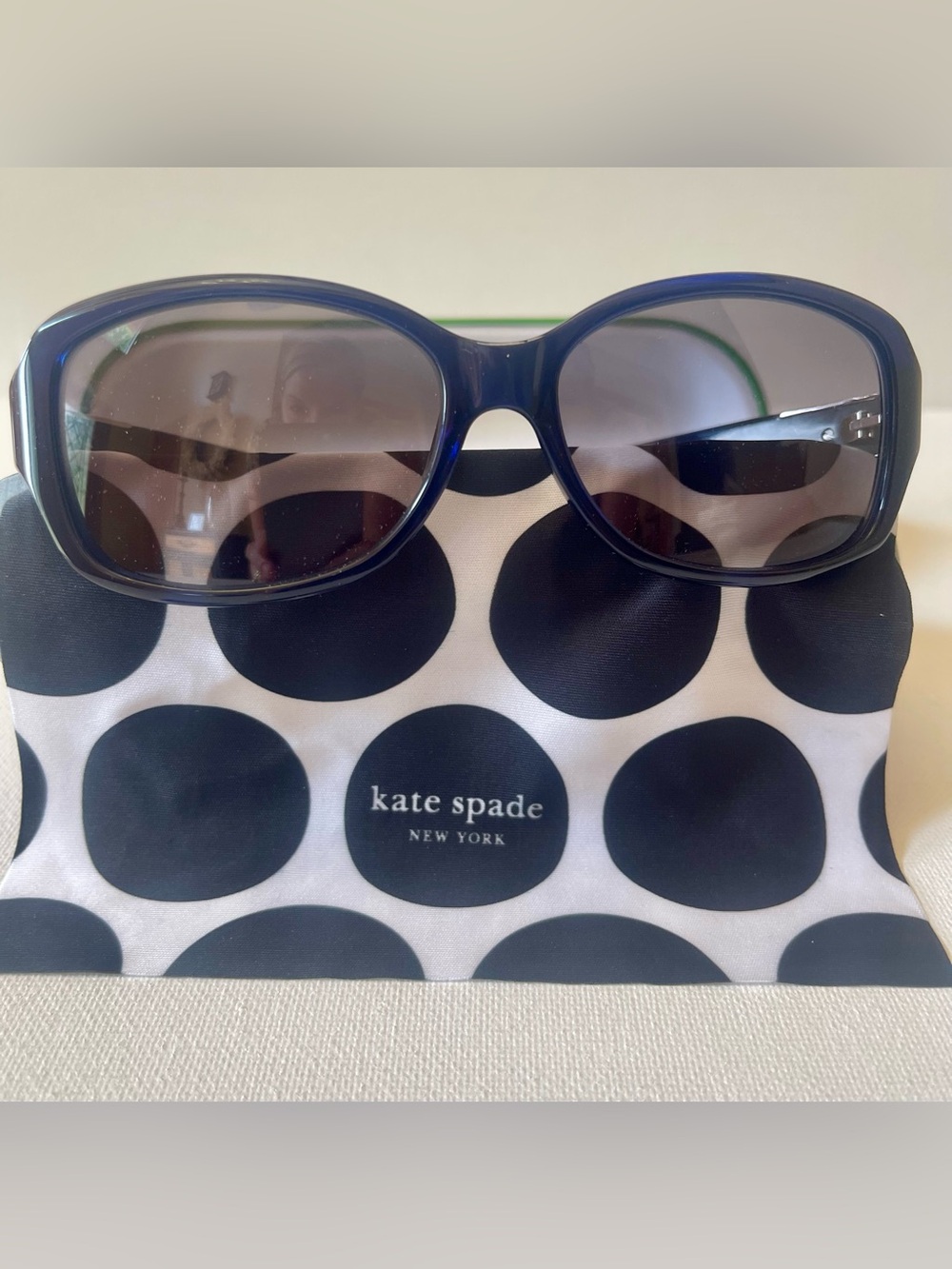 NIB KATE SPADE NEW YORK ANNIKA/S/US NAVY GRADIENT TINTED LENS GLD HDW SUNGLASSES - Picture 5 of 12